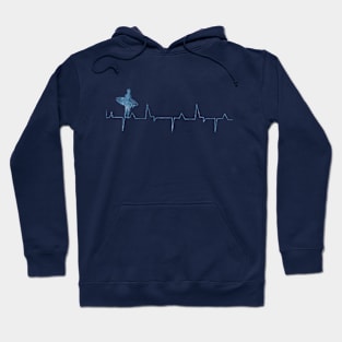 Heartbeat Surfer Blue Hoodie